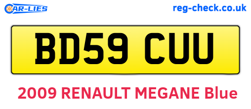 BD59CUU are the vehicle registration plates.