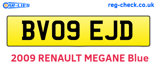 BV09EJD are the vehicle registration plates.