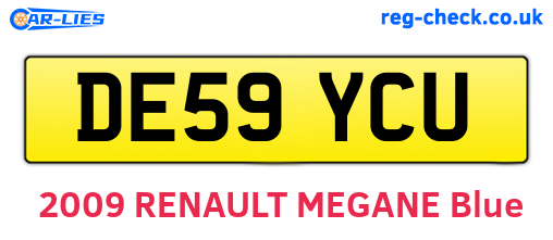 DE59YCU are the vehicle registration plates.