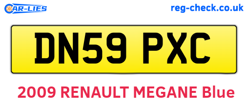 DN59PXC are the vehicle registration plates.