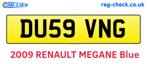 DU59VNG are the vehicle registration plates.