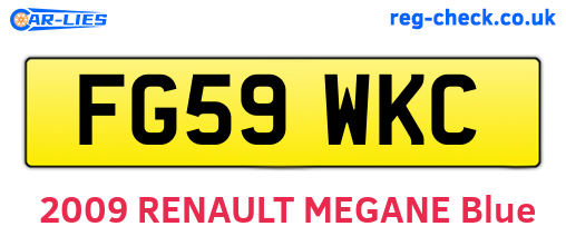 FG59WKC are the vehicle registration plates.