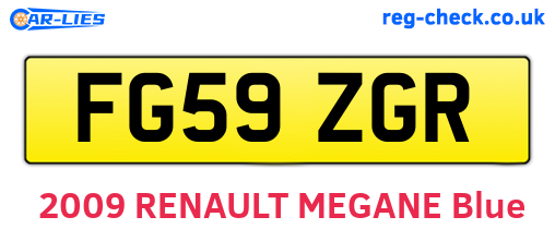 FG59ZGR are the vehicle registration plates.