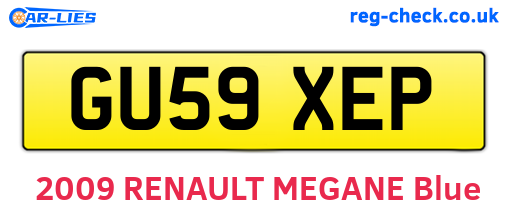 GU59XEP are the vehicle registration plates.