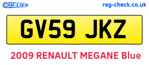 GV59JKZ are the vehicle registration plates.