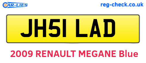 JH51LAD are the vehicle registration plates.