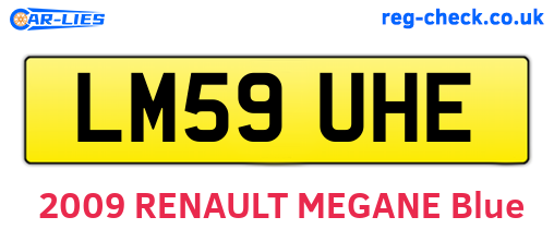 LM59UHE are the vehicle registration plates.