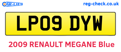 LP09DYW are the vehicle registration plates.