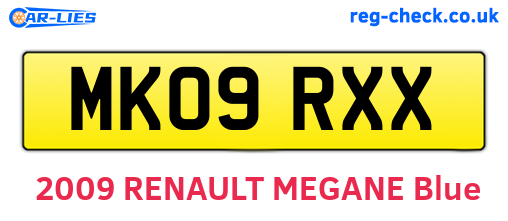MK09RXX are the vehicle registration plates.