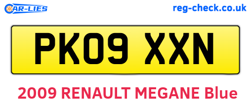 PK09XXN are the vehicle registration plates.