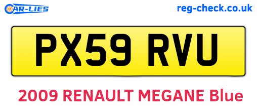 PX59RVU are the vehicle registration plates.