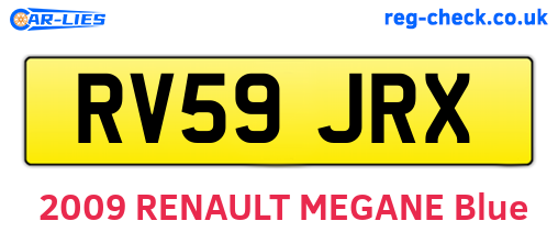 RV59JRX are the vehicle registration plates.