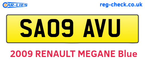SA09AVU are the vehicle registration plates.
