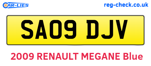 SA09DJV are the vehicle registration plates.