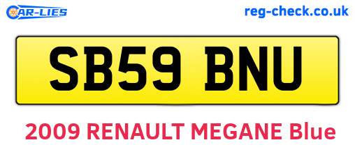 SB59BNU are the vehicle registration plates.