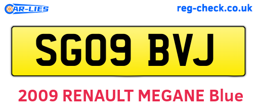 SG09BVJ are the vehicle registration plates.