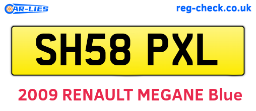 SH58PXL are the vehicle registration plates.