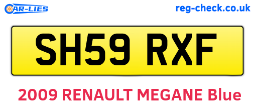 SH59RXF are the vehicle registration plates.