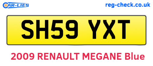SH59YXT are the vehicle registration plates.
