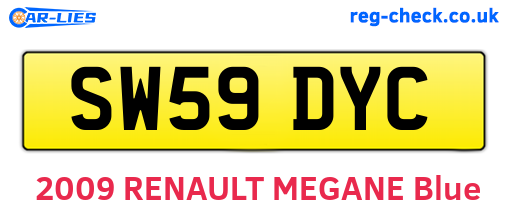 SW59DYC are the vehicle registration plates.