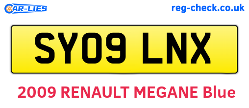 SY09LNX are the vehicle registration plates.