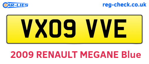 VX09VVE are the vehicle registration plates.