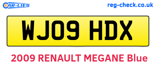 WJ09HDX are the vehicle registration plates.