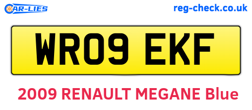 WR09EKF are the vehicle registration plates.