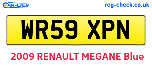 WR59XPN are the vehicle registration plates.