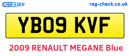 YB09KVF are the vehicle registration plates.