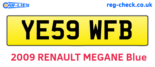 YE59WFB are the vehicle registration plates.