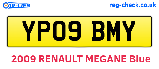 YP09BMY are the vehicle registration plates.
