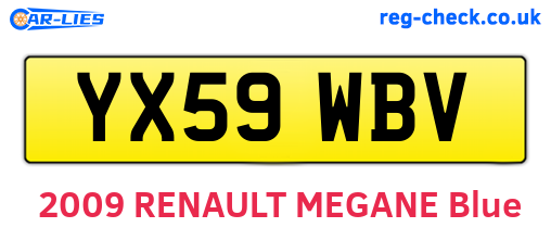 YX59WBV are the vehicle registration plates.