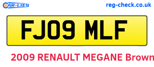 FJ09MLF are the vehicle registration plates.