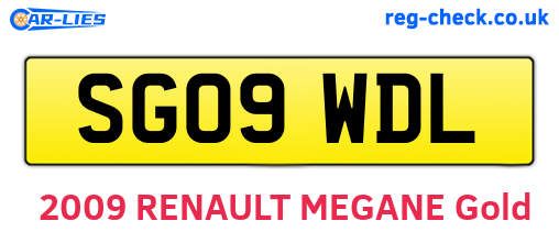 SG09WDL are the vehicle registration plates.