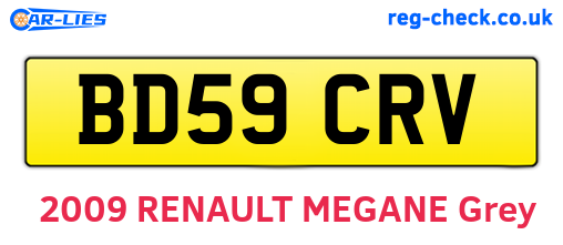 BD59CRV are the vehicle registration plates.