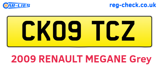 CK09TCZ are the vehicle registration plates.
