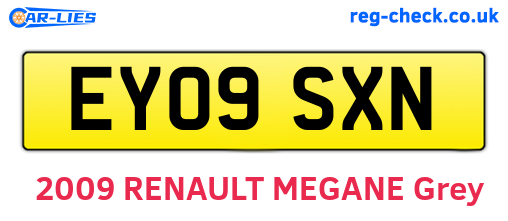 EY09SXN are the vehicle registration plates.