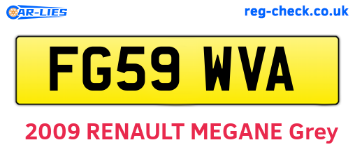 FG59WVA are the vehicle registration plates.