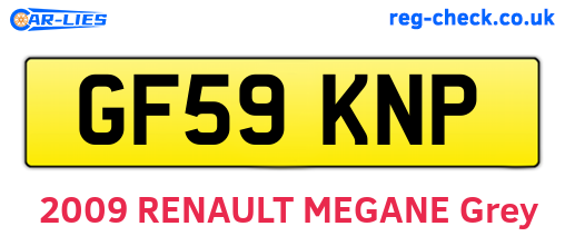 GF59KNP are the vehicle registration plates.