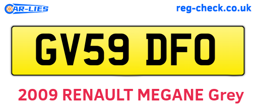 GV59DFO are the vehicle registration plates.