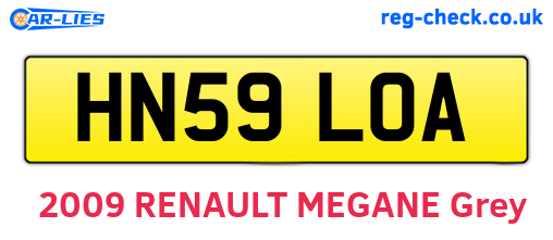 HN59LOA are the vehicle registration plates.