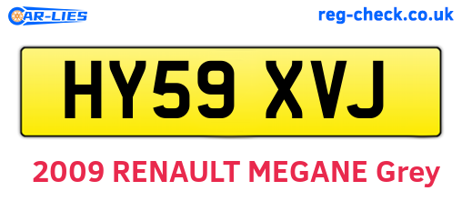 HY59XVJ are the vehicle registration plates.