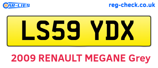 LS59YDX are the vehicle registration plates.