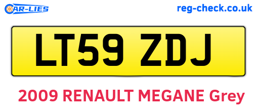 LT59ZDJ are the vehicle registration plates.