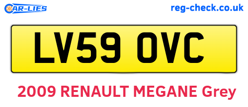 LV59OVC are the vehicle registration plates.