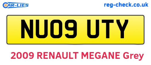 NU09UTY are the vehicle registration plates.