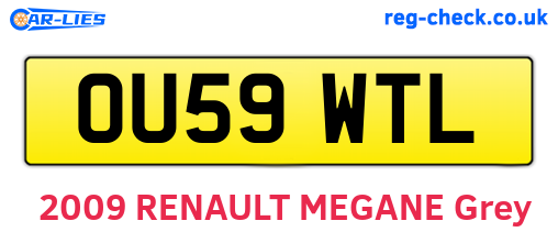 OU59WTL are the vehicle registration plates.