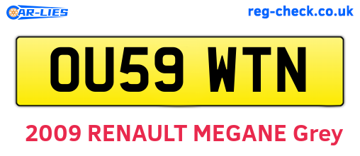 OU59WTN are the vehicle registration plates.