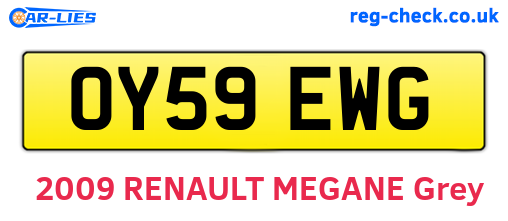 OY59EWG are the vehicle registration plates.